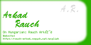 arkad rauch business card